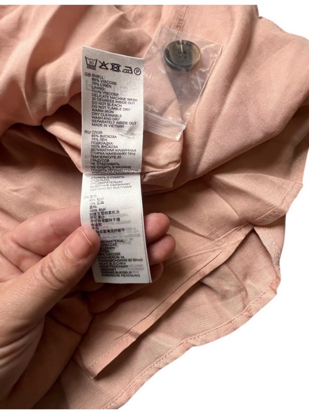 Reiss Elegant Blush Midi Skirt with Tie Waist Sz 4 - Picture 4 of 6